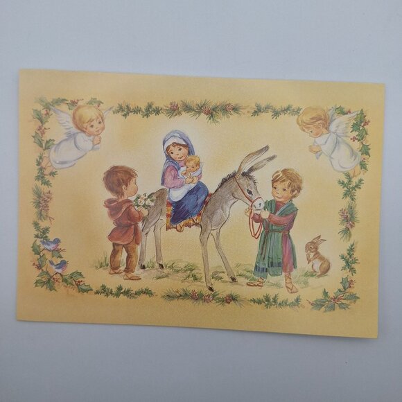 Vintage Style Nativity Christmas Cards  Envelopes Religious Holiday Set Of 3 90s - Picture 3 of 11